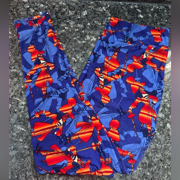 LuLaRoe Disney Collection Captain Hook Peter Pan Leggings Plus Size 1X TC T&C - Picture 9 of 9